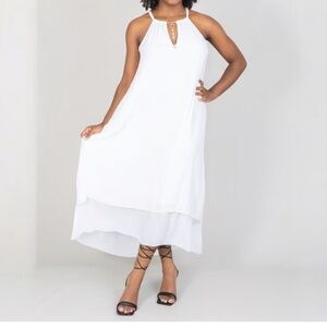 Mlle Gabrielle White Asymmetrical Dress